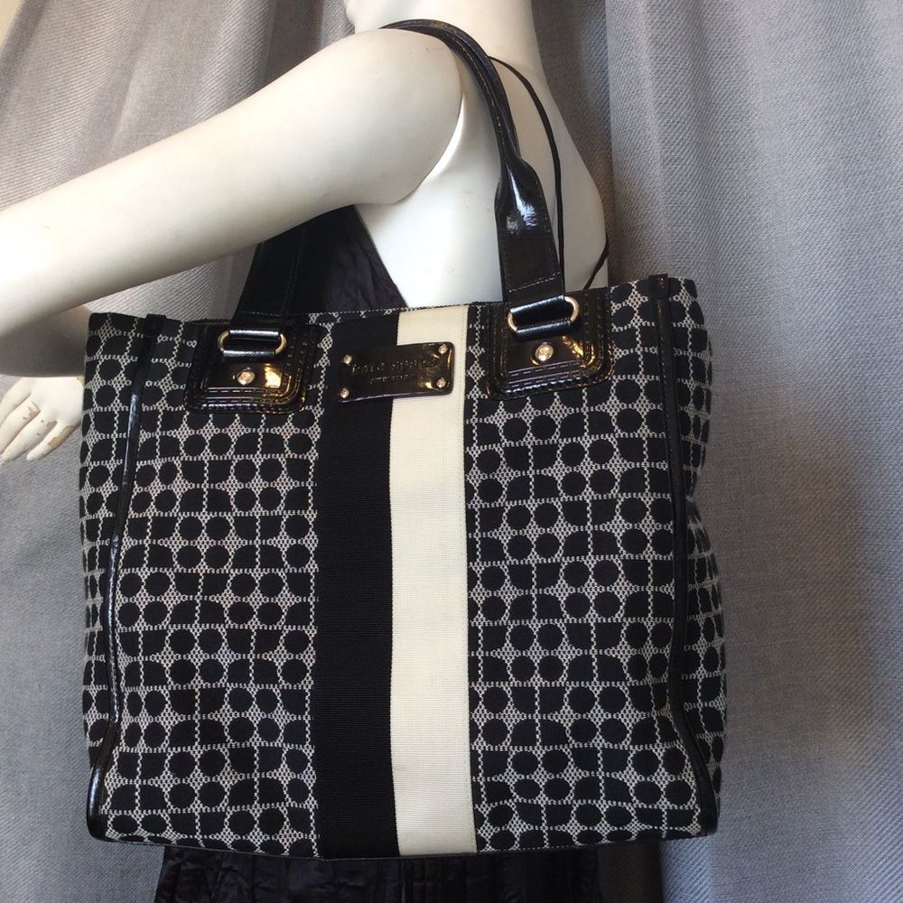 Kate Spade ♠️ black and white tote bag